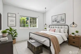 2nd bedroom.  Virtually staged photo.