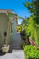 Side yard, north side.