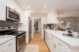 Brand new engineered hardwood floors, plus the floors are HEATED in every single room!