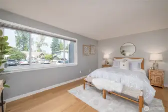 The bedroom is huge!