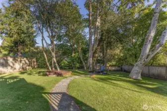 Large backyard. The perfect oasis in the city.