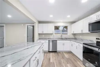 Bright lighting inside with tons of natural lighting creates the perfect balance