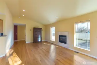 Cozy propane fireplace