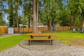Expansive, level yard offering endless outdoor possibilities.”