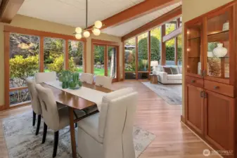 Walls of windows let the light pour in