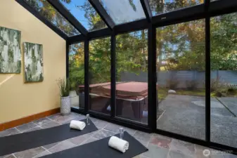 Sunroom retreat is part of the Primary Suite