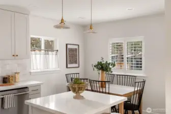 Lots of natural light through the kitchen windows