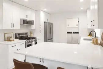 We love the size of this counter and think you will too! Plenty of space for prep, serving, and gathering all in one!