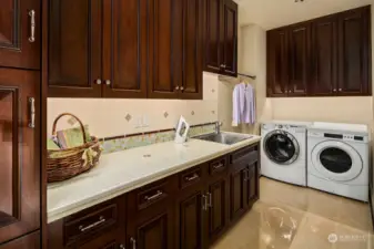 This home has two full Laundry Rooms - on the upper and lower levels..
