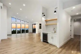 Wet bar perfect for entertaining!