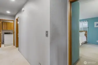 Hallway leading to the large laundry room
