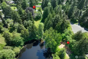 The property is across the street from Lake Arbor Park...bring your canoe!