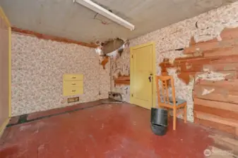 unfinished portion upstairs