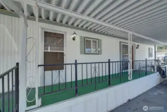 East Carport Entry door & slider