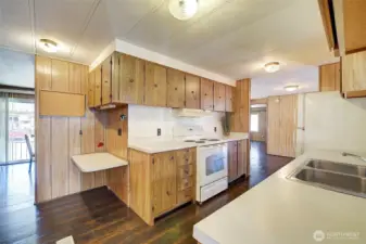 Kitchen with message center