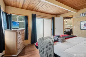 Bedroom #4 with direct access to hot tub.