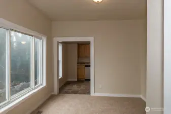 Dining Room with another large window lots of natural light