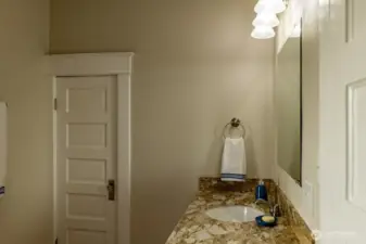 Bathroom sink and closet