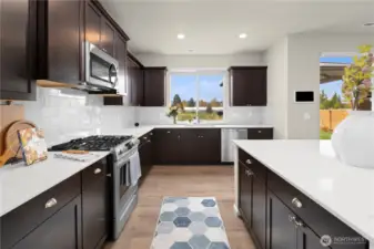 Custom soft-close Cabinets Slab Quartz countertops