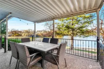 Huge covered back patio for entertaining and relaxation.