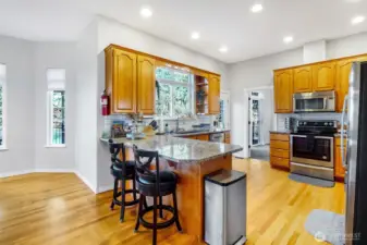 Spacious kitchen with ample storage. As well as a full walk in pantry.