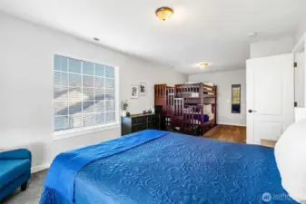 3rd upstairs bedroom that overlooks the lake.