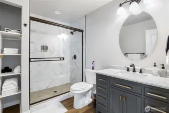 Newly added 3/4 bath off the bonus room.