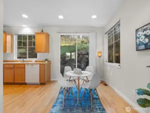 Entering the kitchen