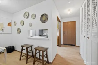 Retro pass through or breakfast bar area