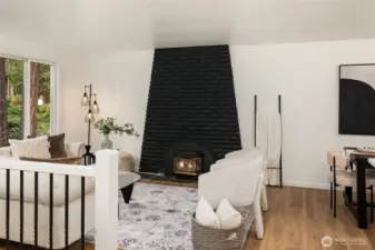 Large picture windows bring in abundant light.