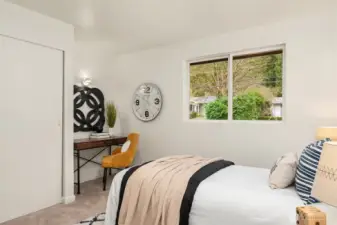 Bedroom #3 also with desk space.