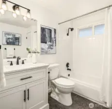 Updated full bathroom.