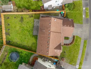 Fully fenced back yard