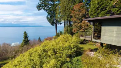 This home is perched on a bluff