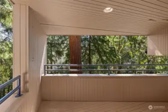 Private balcony from the primary bedroom