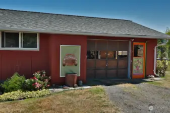 Garage entrance.