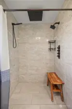 Custom marble shower