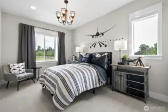 Secondary bedroom: Model Home pictures for reference only- Colors and features will vary. Please talk with our site team for specific  details.