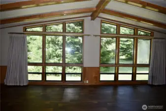 Living room with views of Butter Butte.