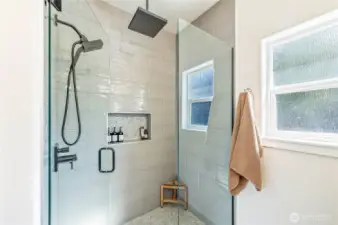 Main Level Bathroom with Custom Tile Shower