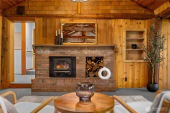 Wood burning fireplace for those cozy evenings