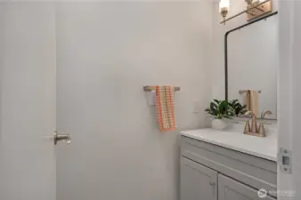 All new 1/2 bath on main level for your guests.