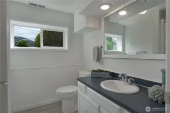 Downstairs full bath.