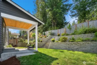 Private covered patio