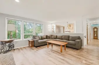 updated flooring throughout the home
