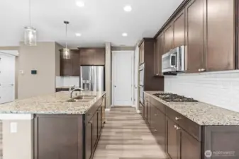 Large kitchen with island