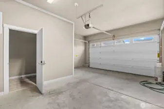 Garage with built-in home office