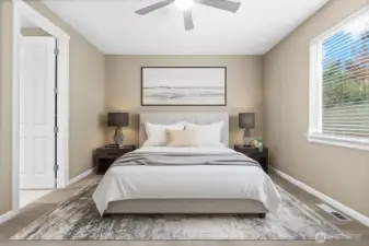 Staged Primary Bedroom