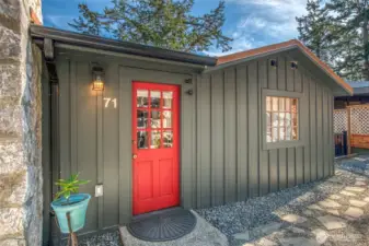 The exterior siding has been upgraded to Hardi board and metal roofing.