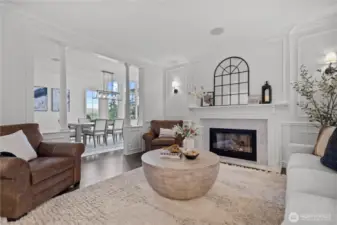 Front sitting room off of entry with fireplace is so quaint and inviting you will feel like home.